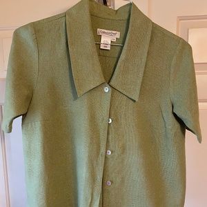 Women's Coldwater Creek Short-Sleeved Linen Blouse